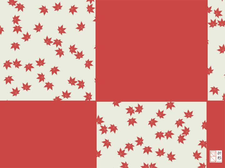 Ａ４折形（おりかた） : 石畳に楓 - 4