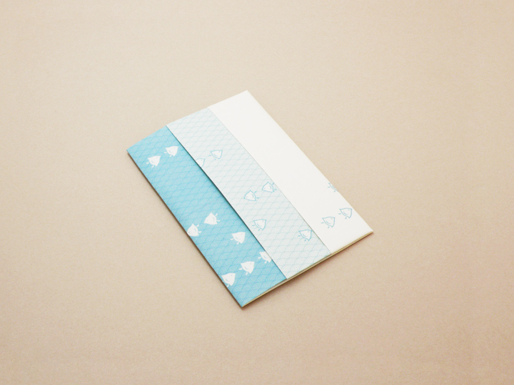 Ａ４折形（おりかた） : 千鳥ぽち - 1